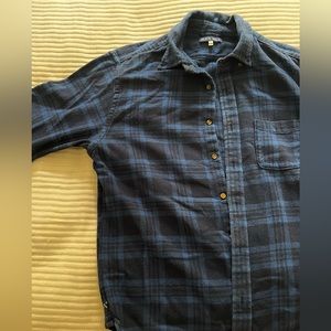 Alex Mill plaid flannel shirt blues and black size large